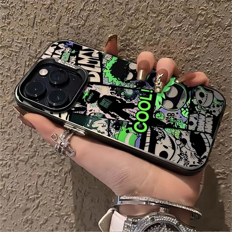 黑暗插画适用苹果14promax手机壳iPhone13防摔12新11磨砂7p高级8