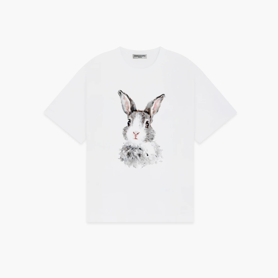 小灰兔 2024夏季新款纯棉短袖T恤 个性设计