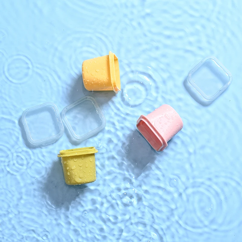 6只装食品级家用冰棒冰块模具一口冰格家用冰盒带盖方形冰块模具