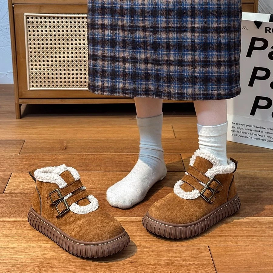 东北雪地靴女款2024新款冬季百搭厚底加绒加厚保暖二棉鞋外穿防滑