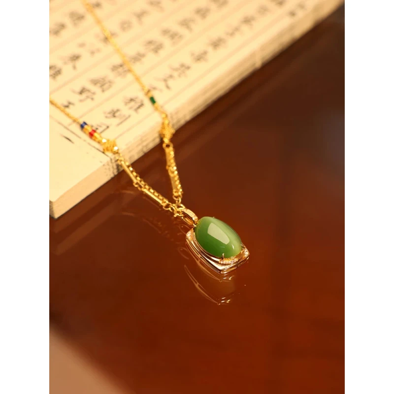 EMPRESS【碧玉猫眼蛋面吊坠】不含链