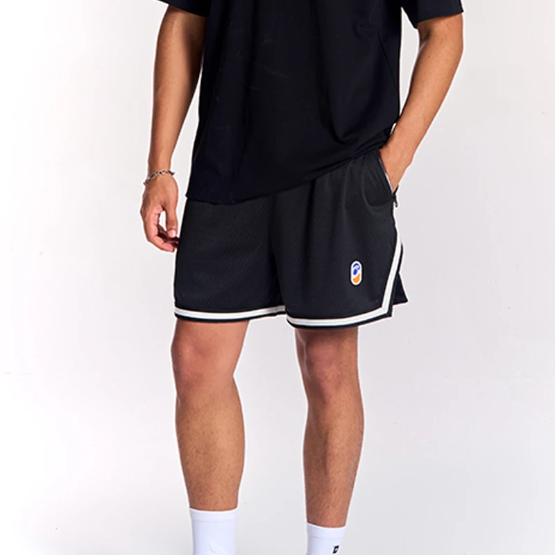 COURTMAN/野球帝夏日必备精选速干料简约时尚运动拼织带篮球短裤