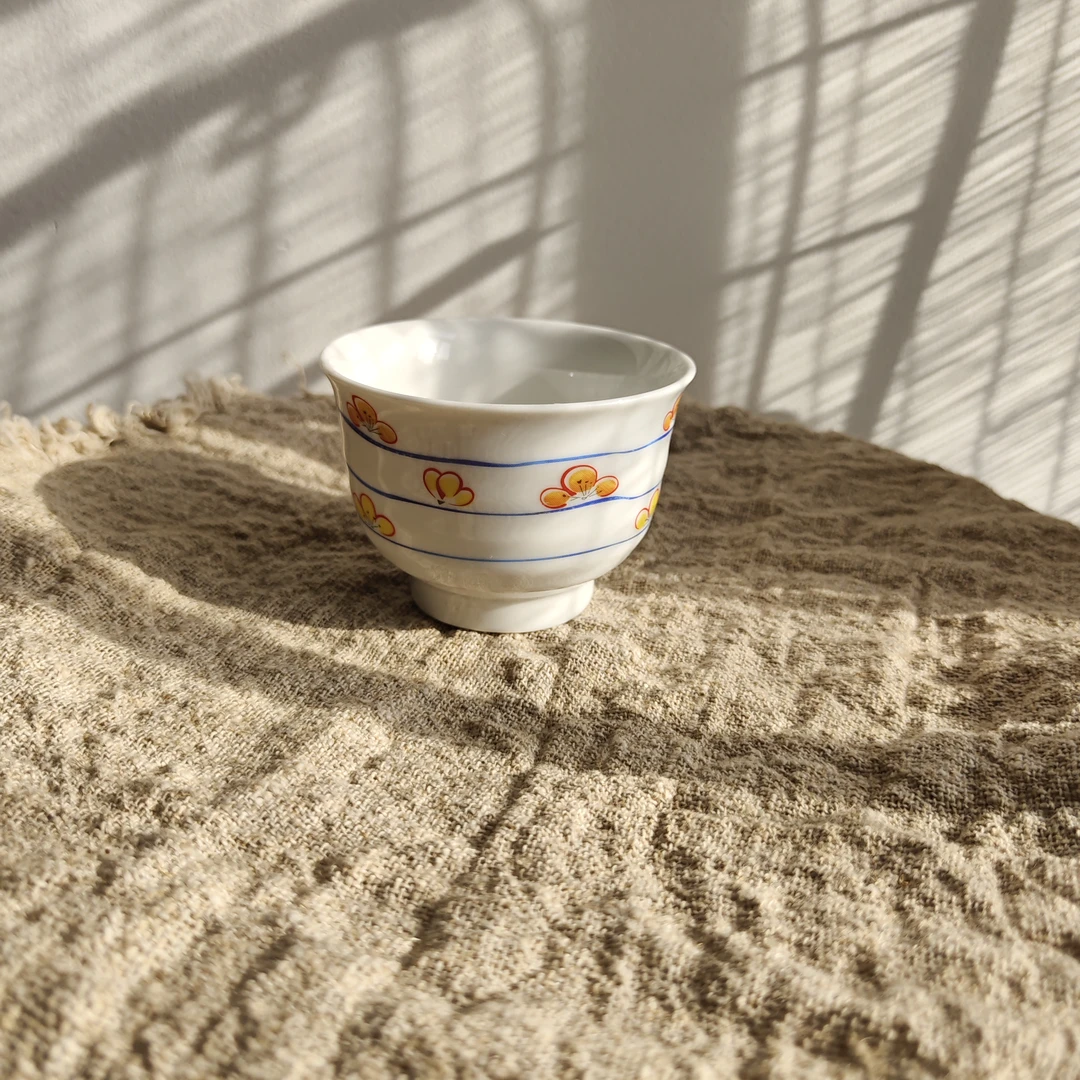 日本进口陶瓷手工茶杯手绘精致主人杯功夫茶茶杯釉下彩茶具水杯