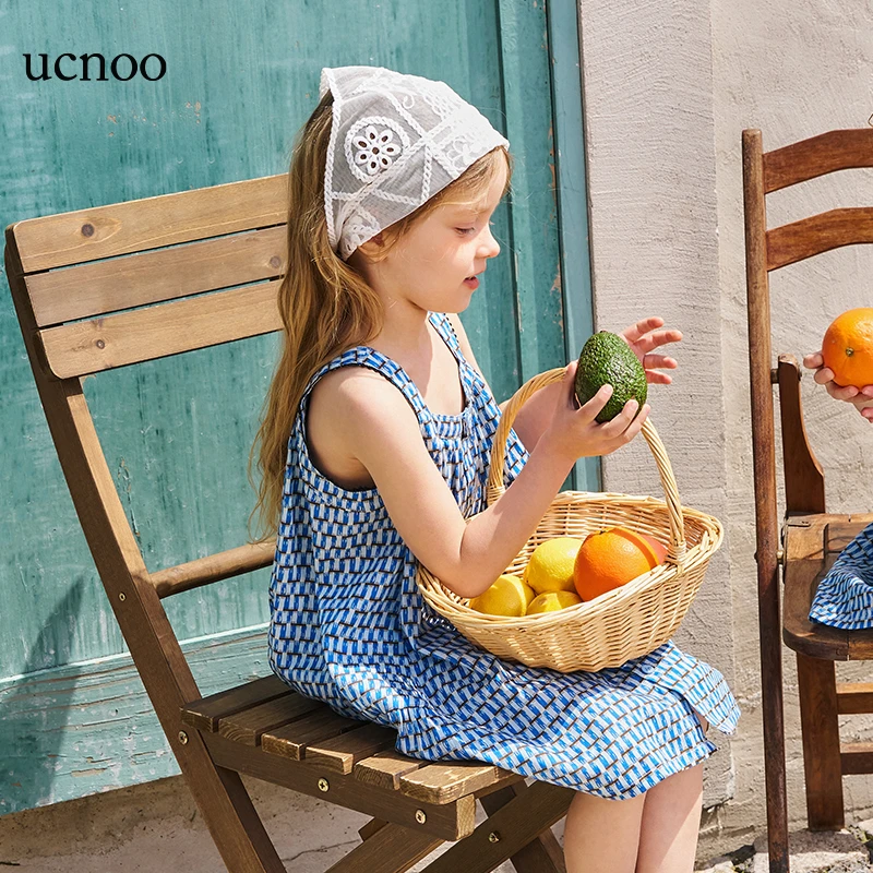 UCNOO/与虫夏日海滩女童背心裙24夏碎花裙女宝吊带裙子全棉舒适