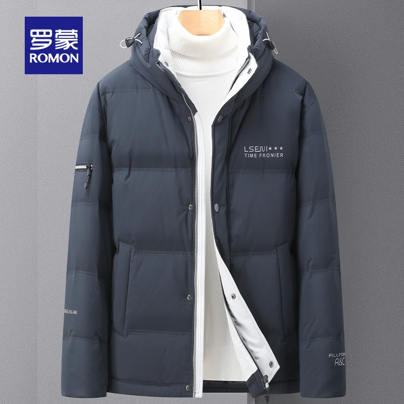 外套男士羽绒服休闲连帽加厚保暖冬季