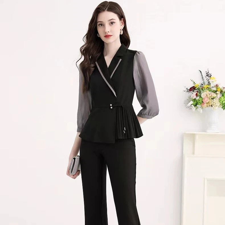 T281女装套装西装两件套显瘦气质时尚收腰