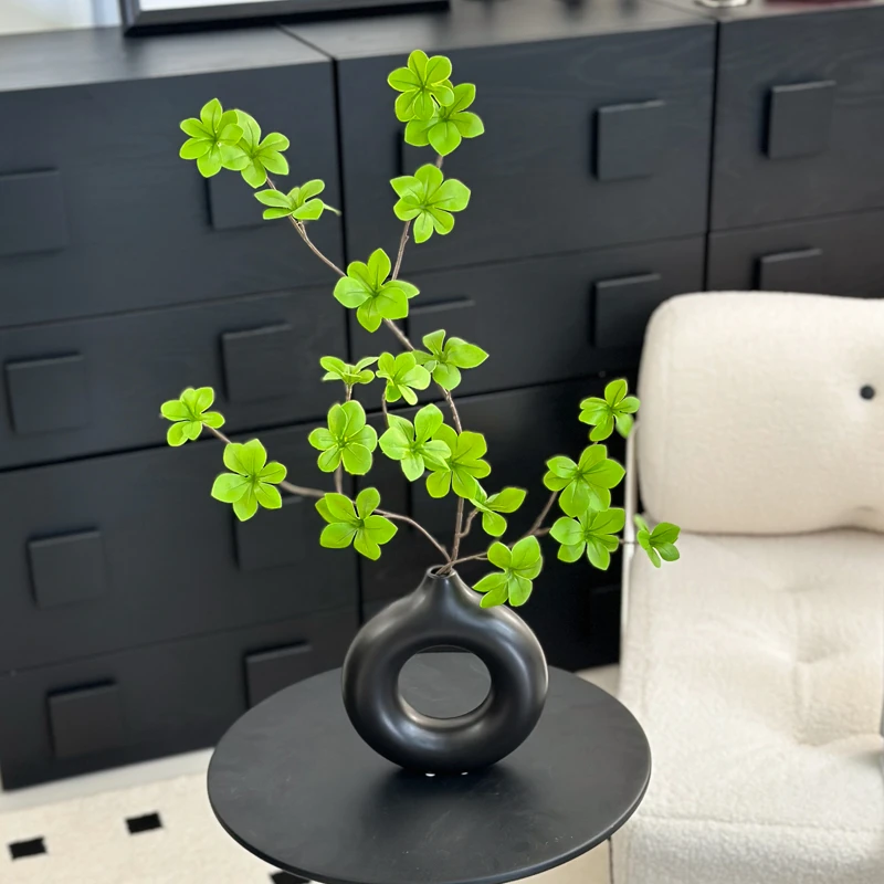 吊钟绿色仿真植物摆件餐桌玄关客厅装饰艺术手工逼真新款道具书房