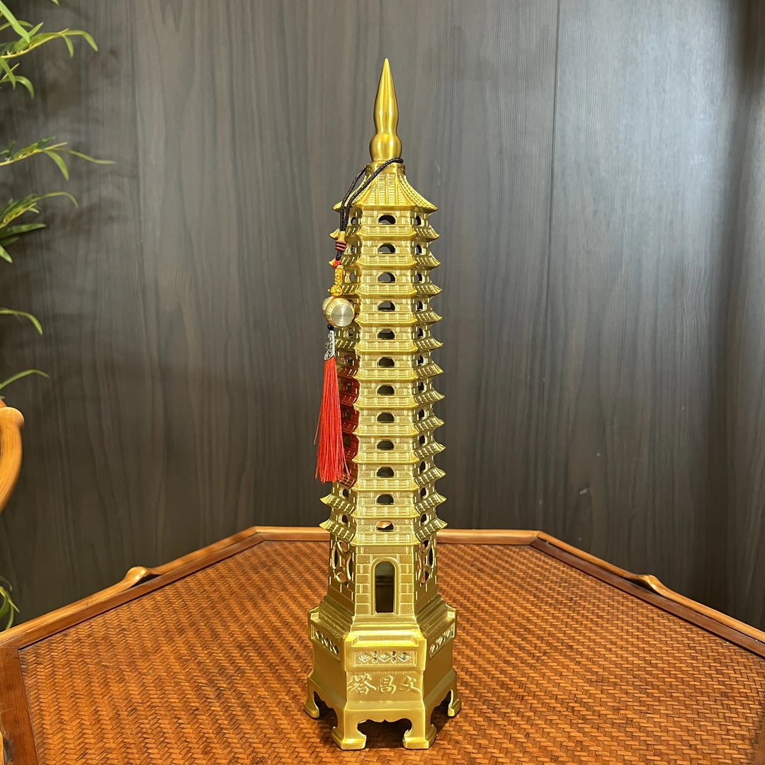 全铜摆件摆设复古《特大号文昌塔》家居饰品铜工艺品雕刻玄关摆件