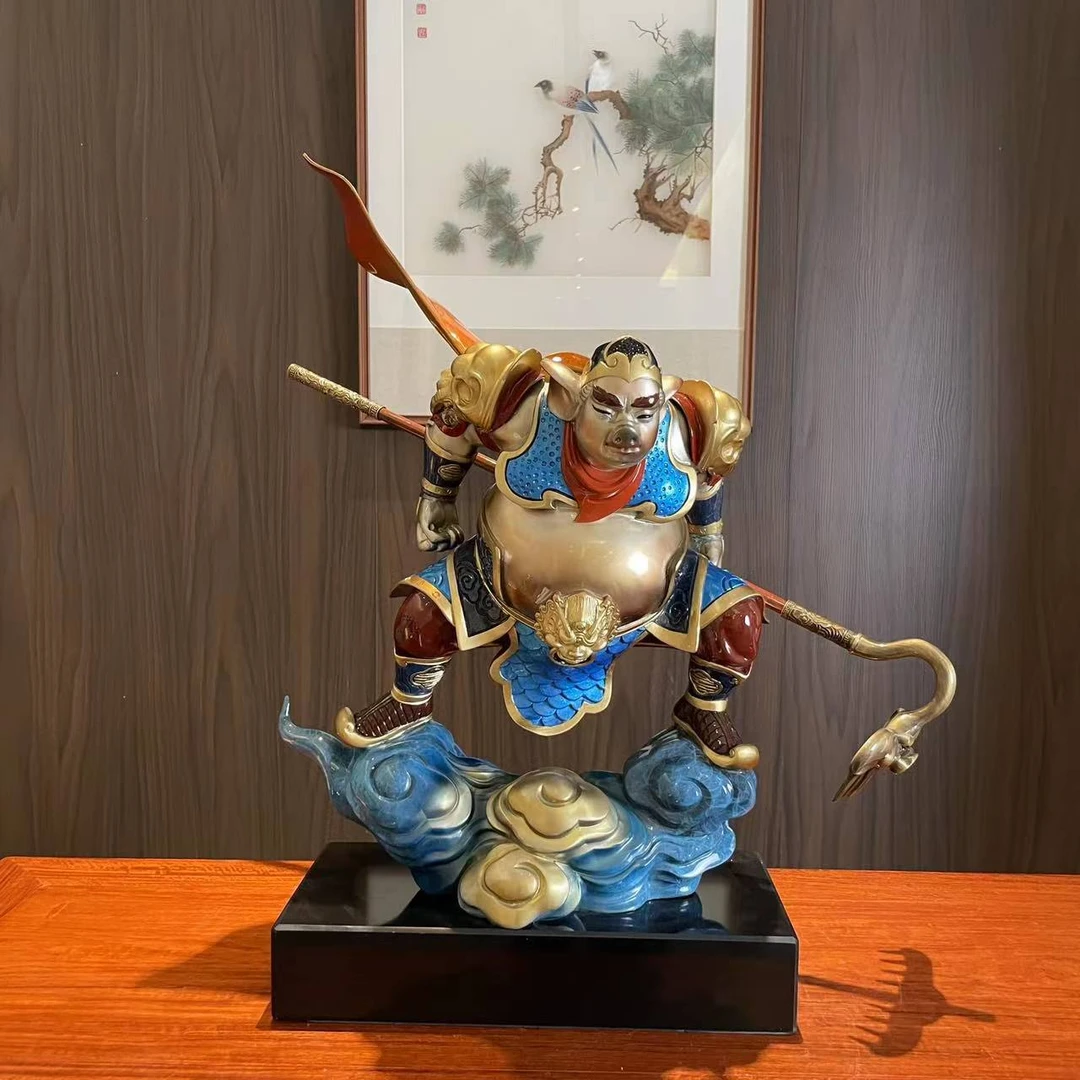 全铜摆件《天蓬元帅》创意猪八戒工艺品摆件 家居摆放 公司装饰品