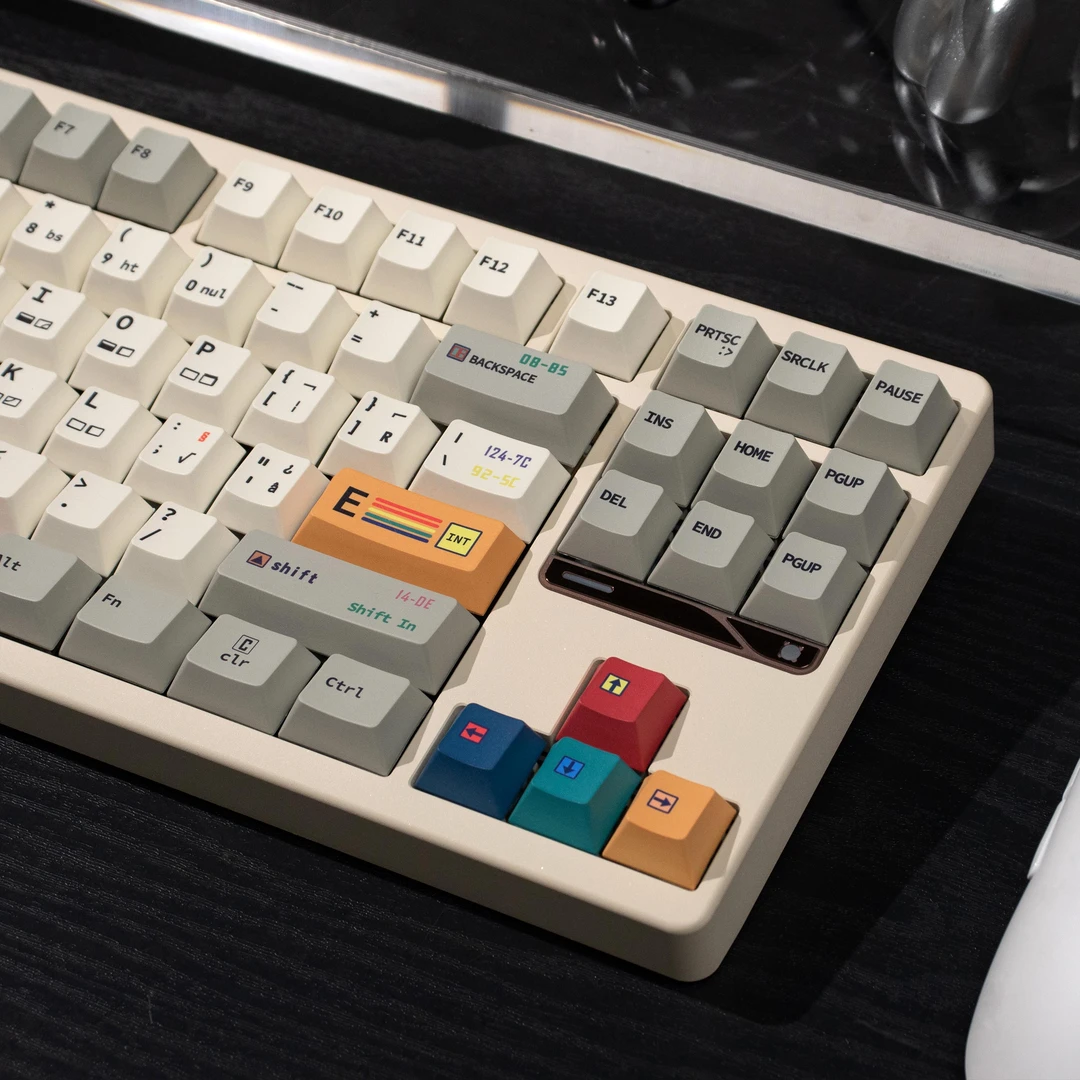 复古灰色C64正刻键帽PBT热升华大全套原厂高度适wooting磁轴键盘