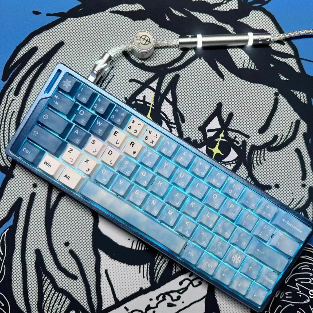 雪女/座敷童子磁轴键盘键帽PBT热升华原厂高度适配wooting/made68