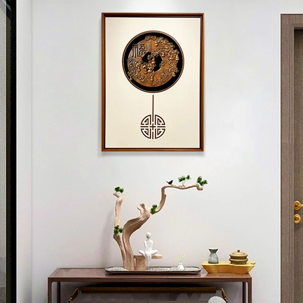 50*70葫芦福入户玄关挂画客厅装饰画餐厅走廊楼梯转角卧室床头