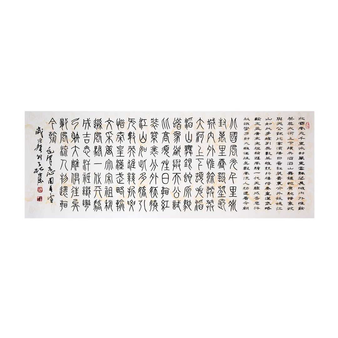 沁园春雪/河南现代美术馆/丁老师/书法作品/真人真迹