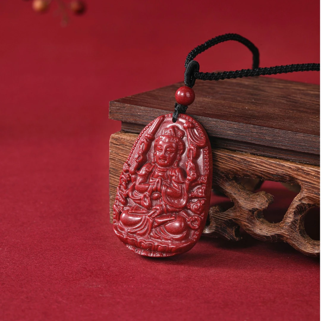 含辰砂工艺品高含量朱砂十二生肖八大守护吊坠正品【赠礼盒+证书】