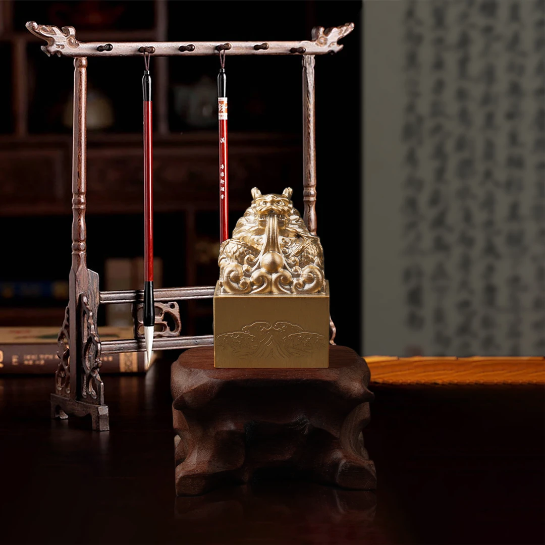 【蟠龙吐珠龙玺-私人订制】金属铜印章铜印闲章篆刻绘画书法落款