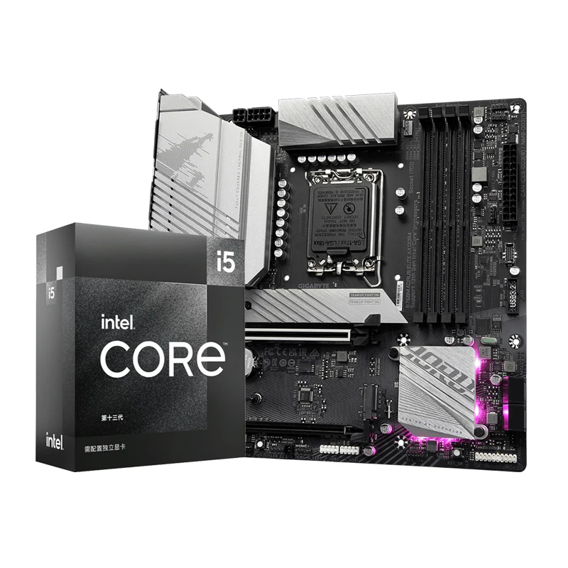 技嘉I5 13490F/12490F主板CPU套装B760M台式电脑电竞游戏板U套610