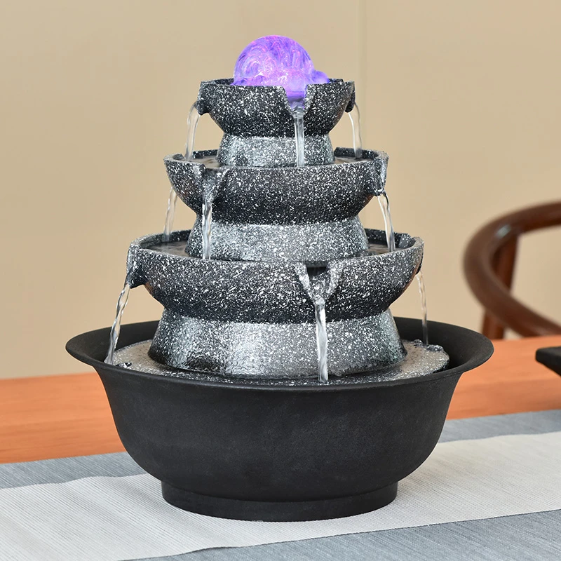 八方来财风水轮流水摆件循环水球招财客厅茶桌面小型喷泉生财装饰