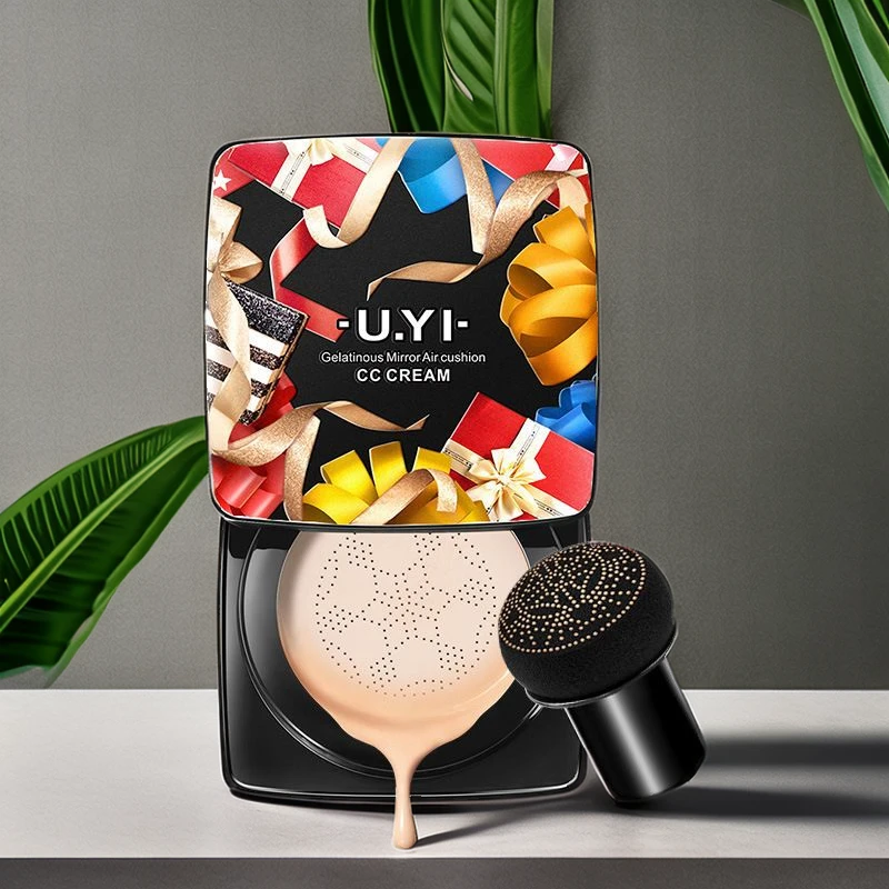 蘑菇气垫bb霜增白提亮肤色防水防汗遮瑕保湿持久不脱妆品牌粉底液