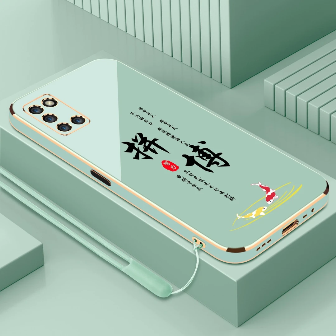 电镀拼搏适用OPPOA52手机壳【侧边图案+镜头保护+送挂绳】