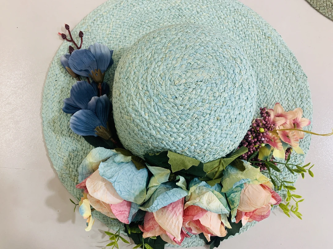 手工花多拉菲草太阳帽子时尚百搭女士田园