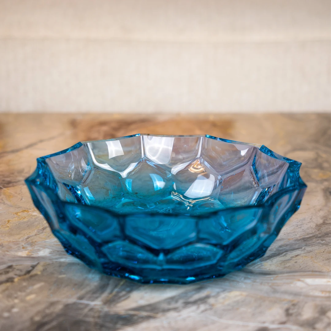 安桔美学艺术摆件【蓝色Caorle果盘】现代意式轻奢茶几餐桌高档摆件