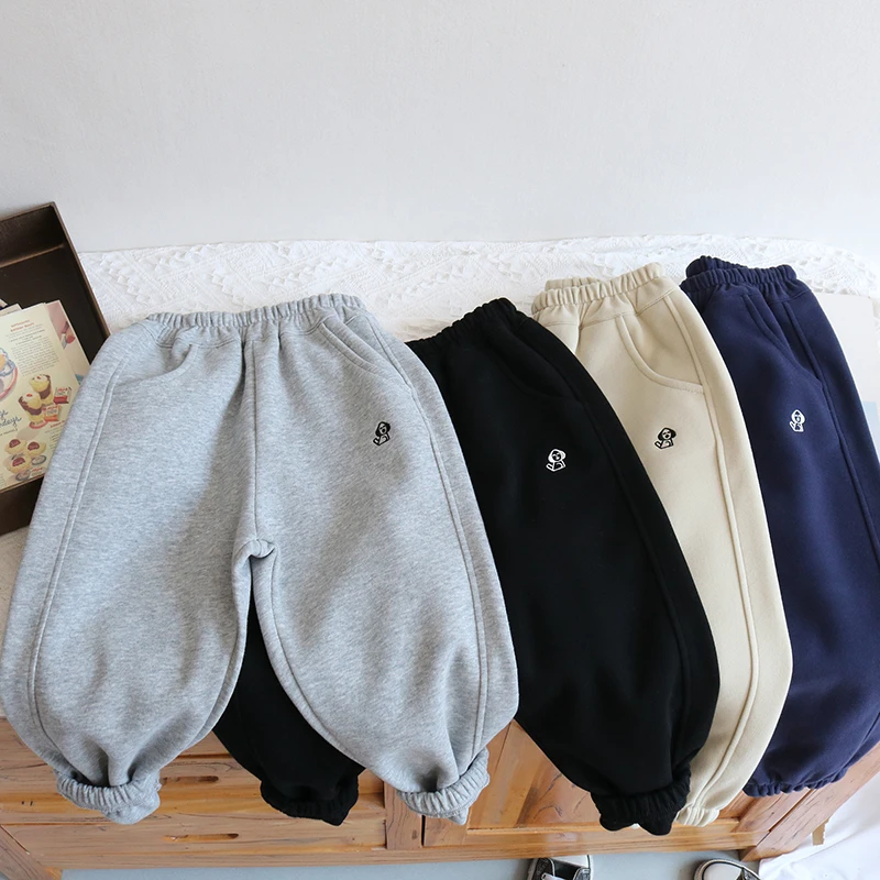 男童女童宽松时髦运动裤2025秋装儿童裤子春秋款宝宝韩版洋气卫裤