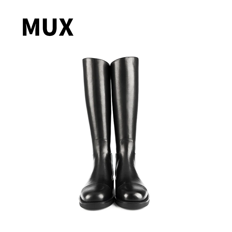 MUX/迈思一头牛瘦腿仪仗马靴M2A47104