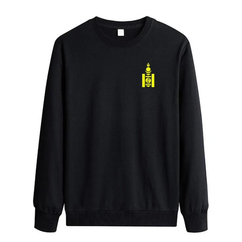 蒙古元素长袖卫衣蒙文民族风男女情侣装简约秋冬圆领加绒外套衣服