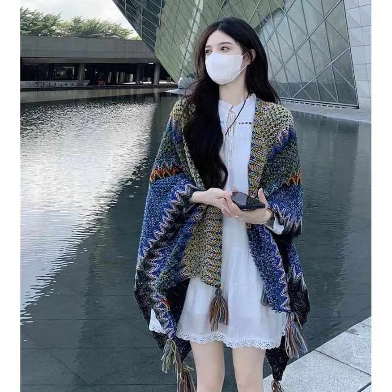 云南大理丽江旅游打卡必穿搭大披肩民族风春秋百搭通用外搭
