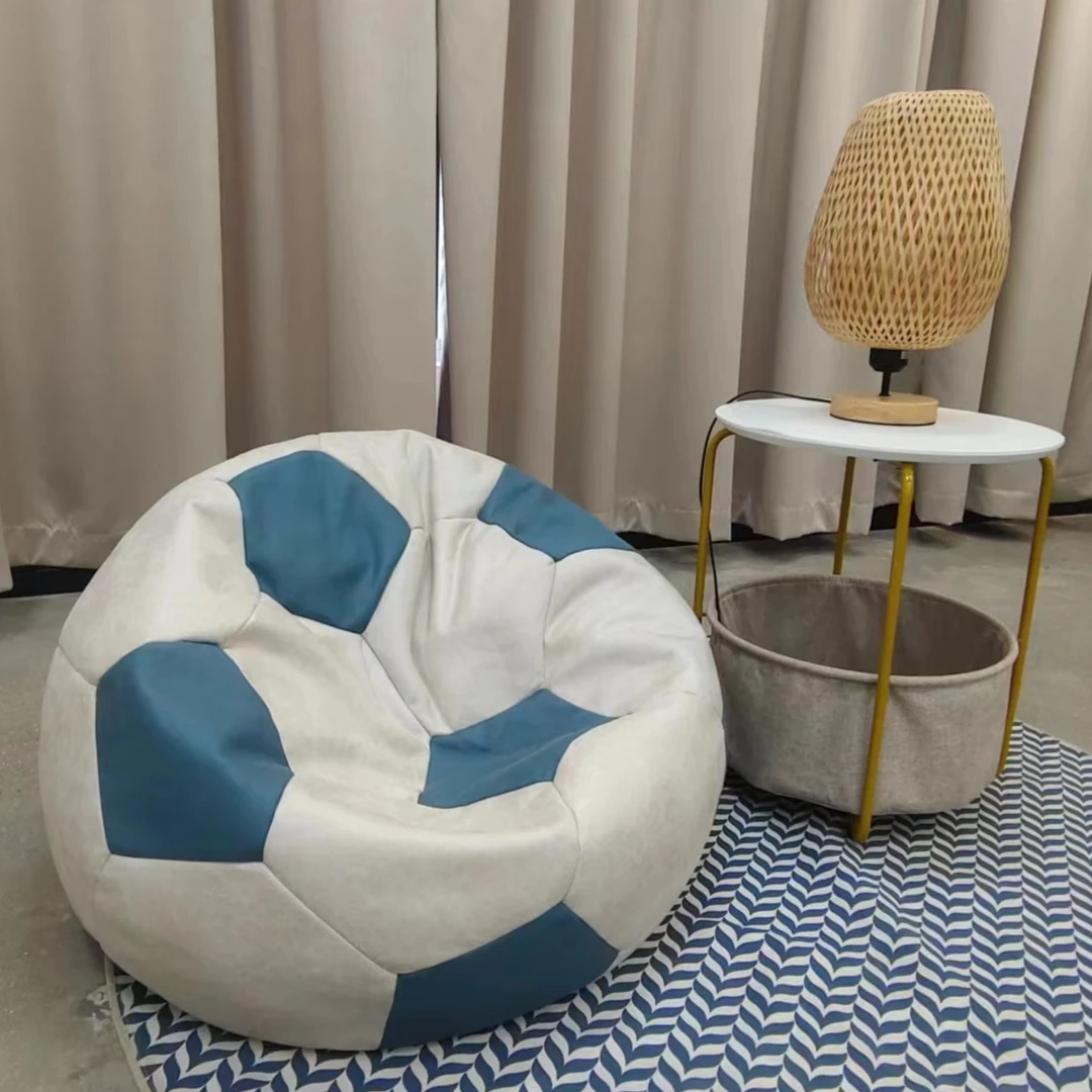 everlife/象汪家居轻奢舒适通用足球型家用座凳豆袋客厅创意个性