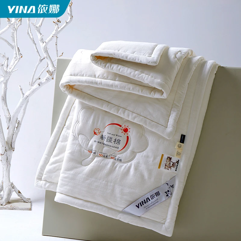 依娜高端百货正品A类优质新疆长绒棉花冬被【双人加大】保暖被芯