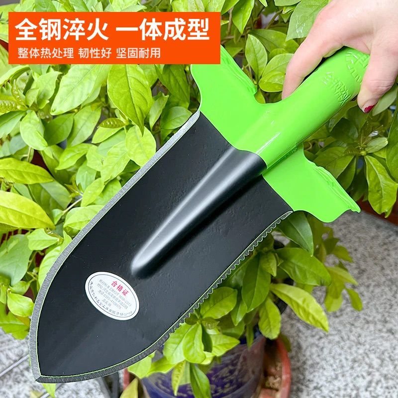 园艺尖铲子锰钢加厚铁锹挖树专用锹挖沟挖洞挖山药尖头铲农用工具