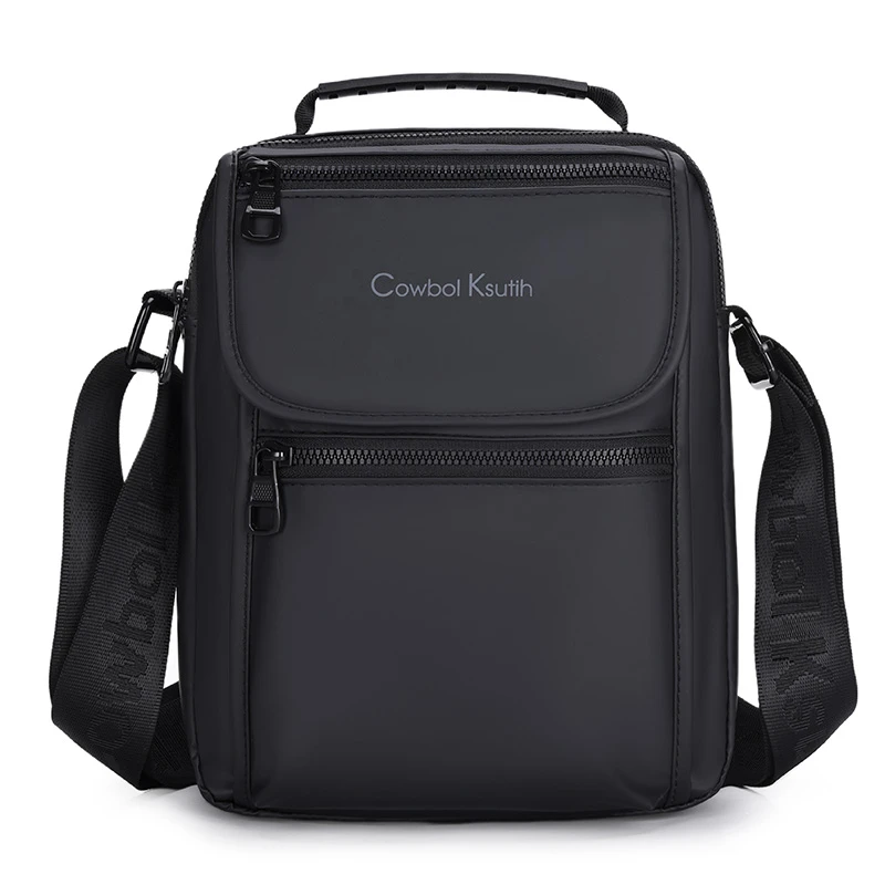 2024新款单肩包男斜挎包男士背包大容量防水牛津布横款休闲潮男包