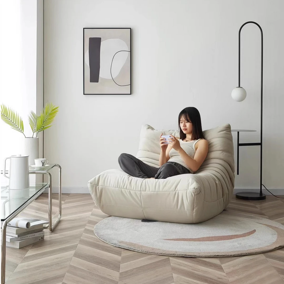 毛毛虫懒人沙发可躺可睡单人卧室客厅小沙发榻榻米阳台休闲躺卧椅