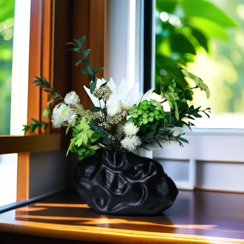 逢尔逢花墨染春山设计师款永生花家居植物客厅玄关高级装饰摆件
