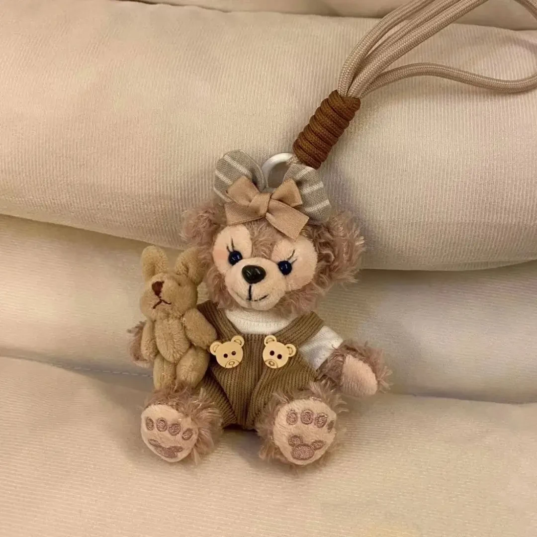 车载可爱雪莉玫挂件毛绒玩偶钥匙扣汽车公仔达菲熊挂饰送女生