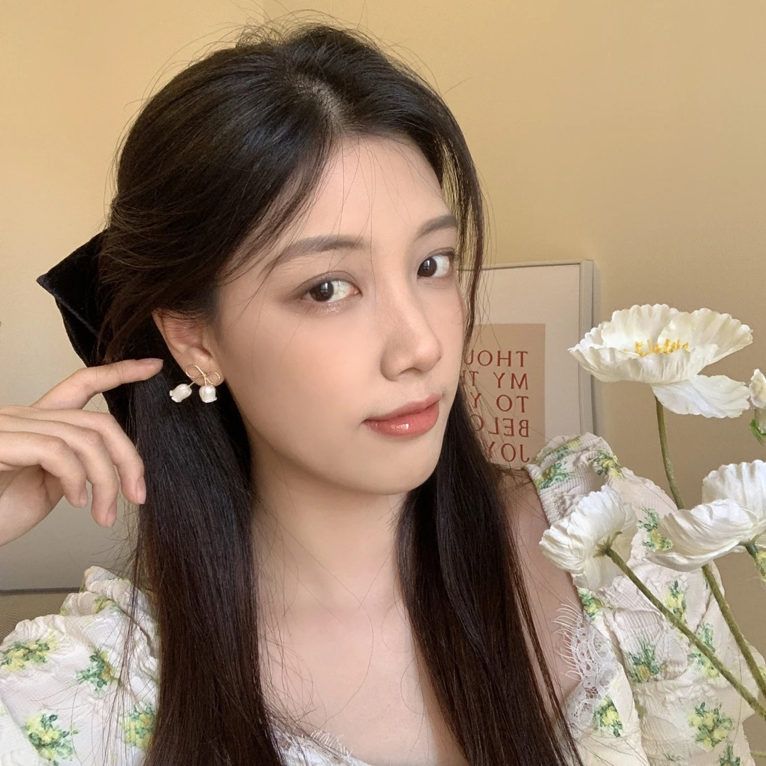 铜合金耳饰 耳环女新款潮小众设计气质甜美风耳饰N0412