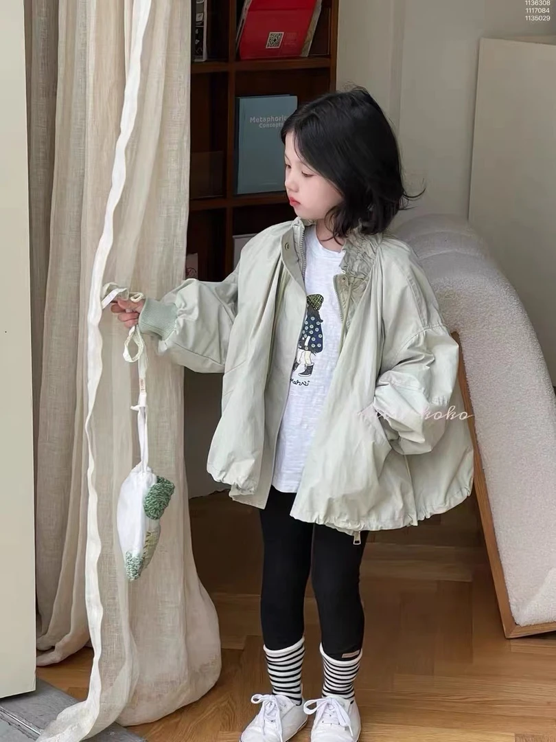 【豪宝贝】2024FW新品花边立领外套7084