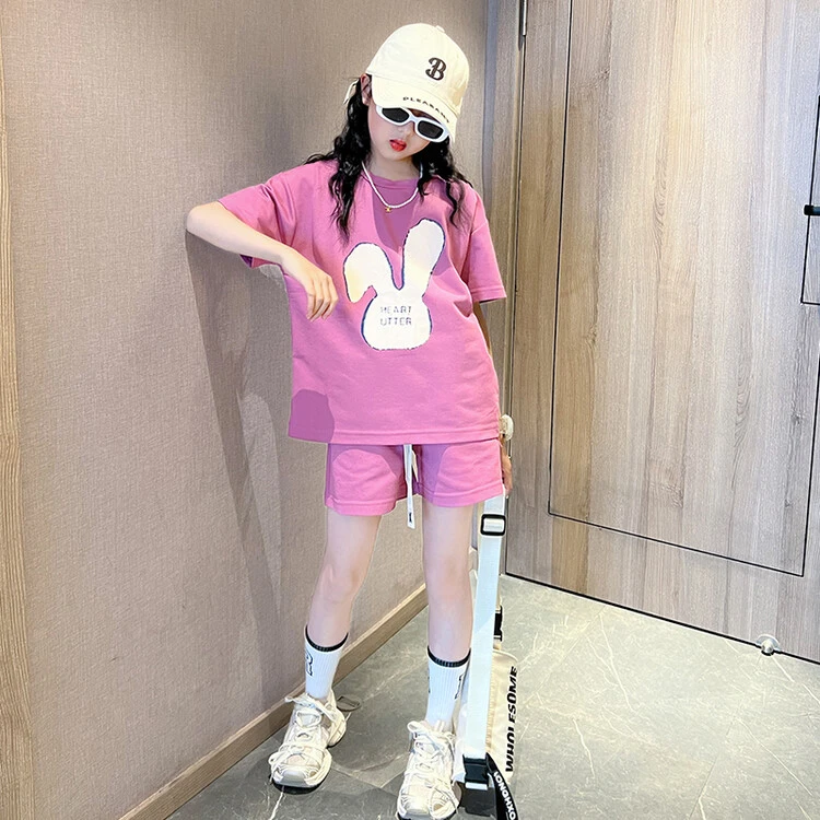 套装百搭夏季印花女童套