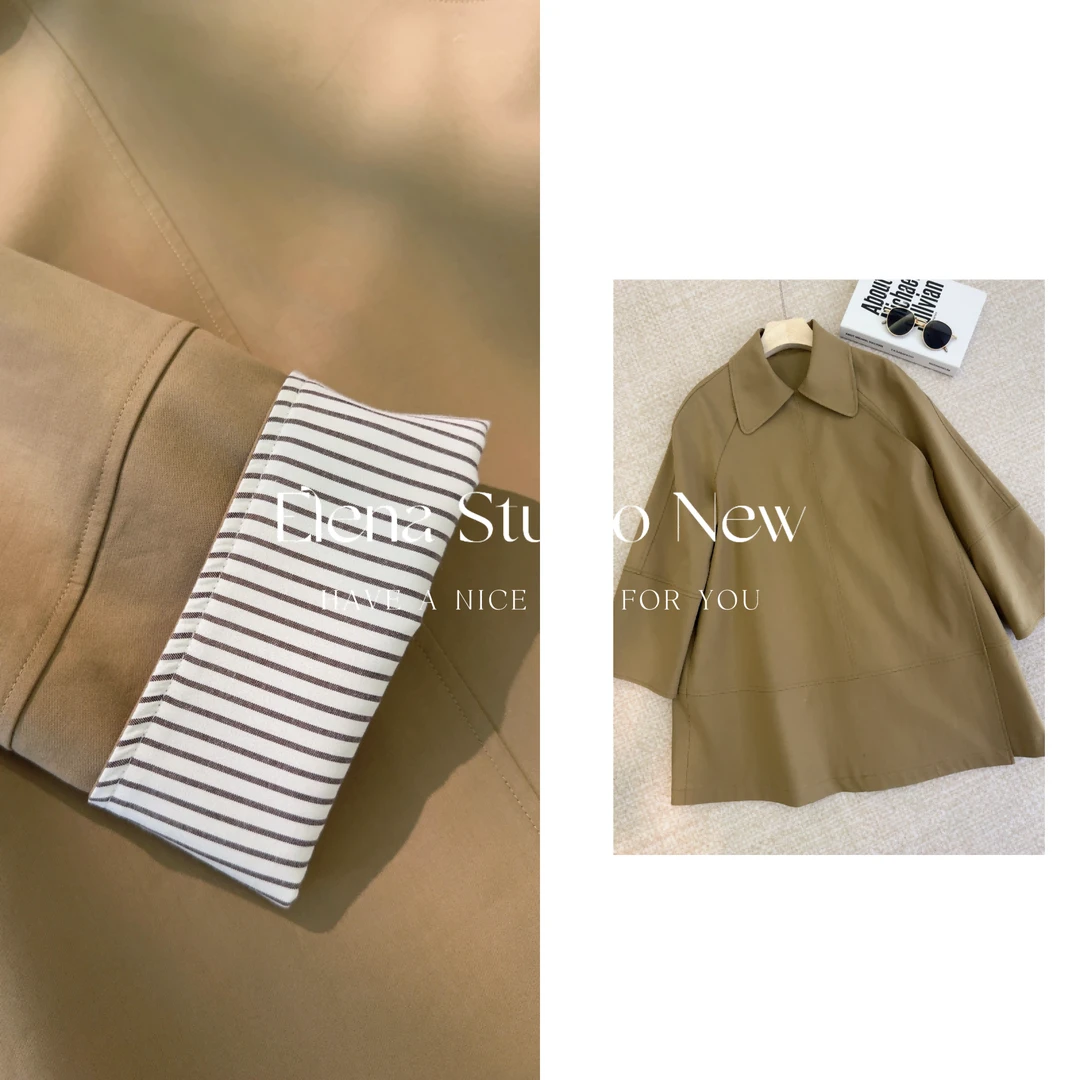 大甜甜【斗篷款风衣！】秋季新款宽松休闲中长款外套