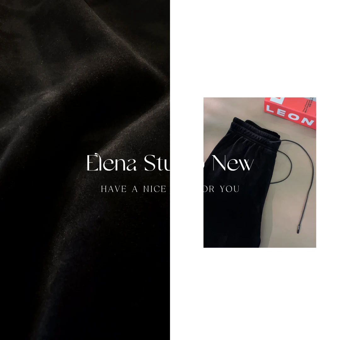 大甜甜【黑丝绒厚款】休闲裤气质百搭长裤