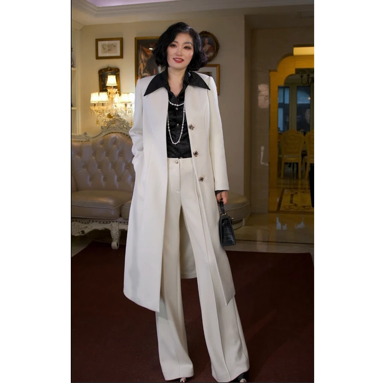 【沐茗】【优雅女士】新款呢大衣冬款加厚 柔软垂顺 66032