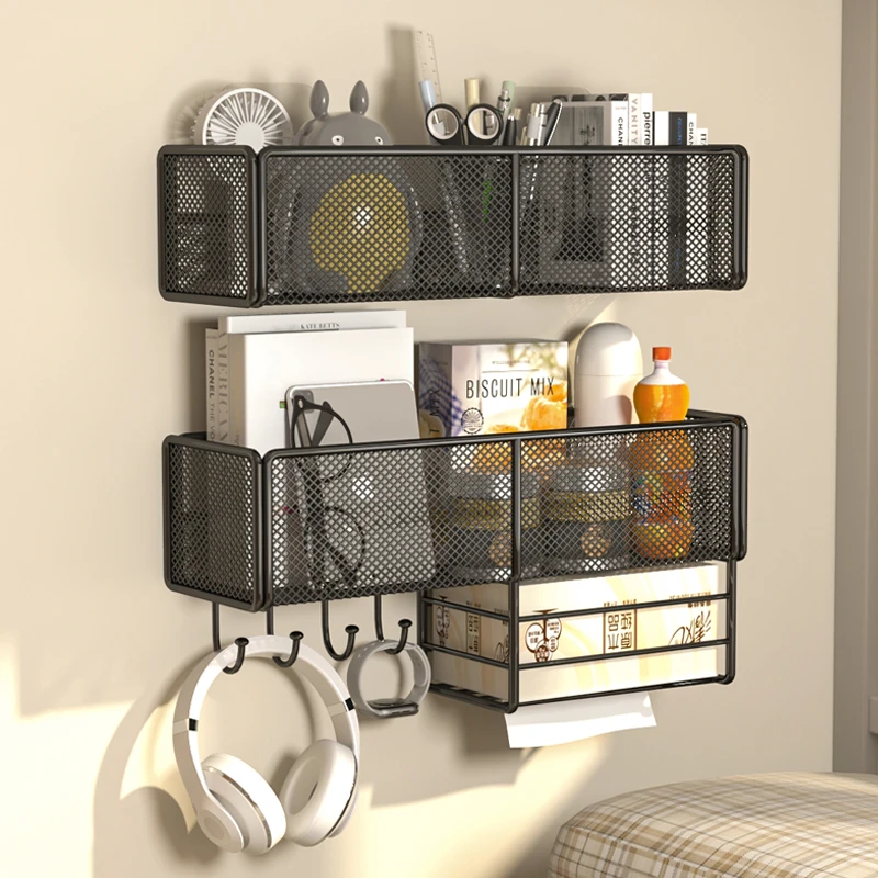 宿舍墙上置物架学生寝室收纳架子免打孔上铺神器床头床上居家好物