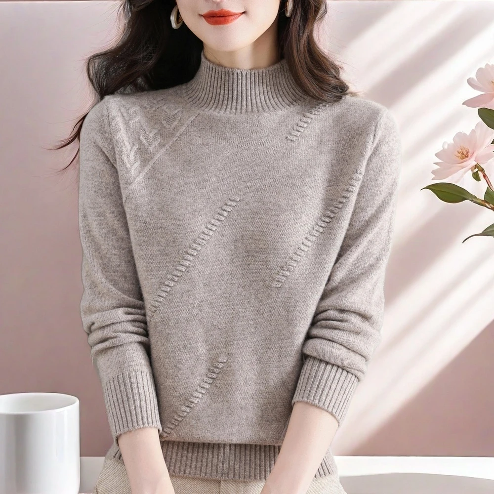 毛衣女款爆款2025秋冬季新款中年羊绒衫女士针织衫上衣