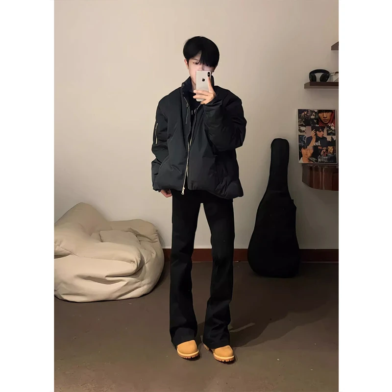 cleanfit马吉拉西裤男款冬季加绒厚vibe裤子微喇叭直筒休闲西装裤