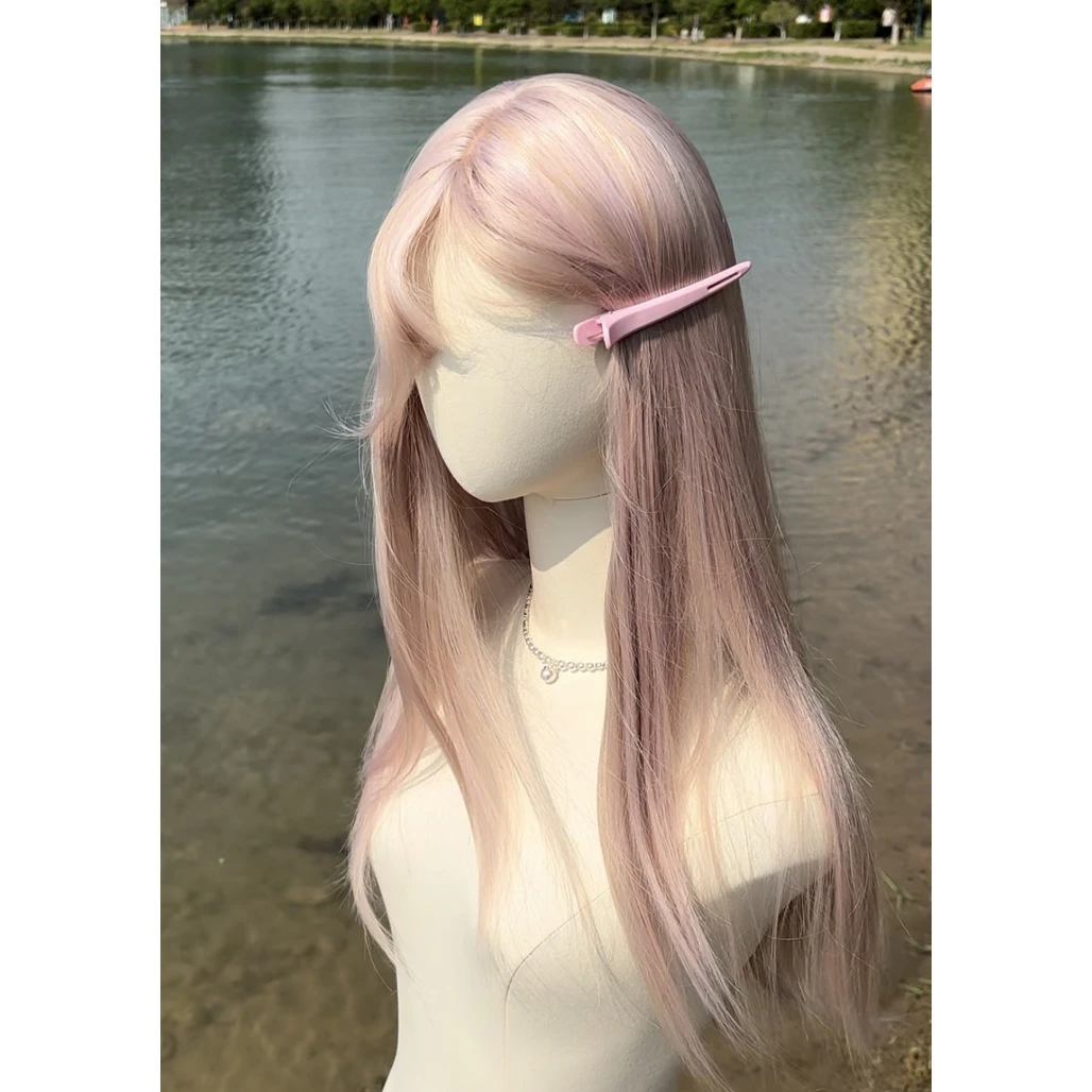 【迷失莫奈齐刘海】假发女梦幻粉长直发自然气质减龄整顶全头套