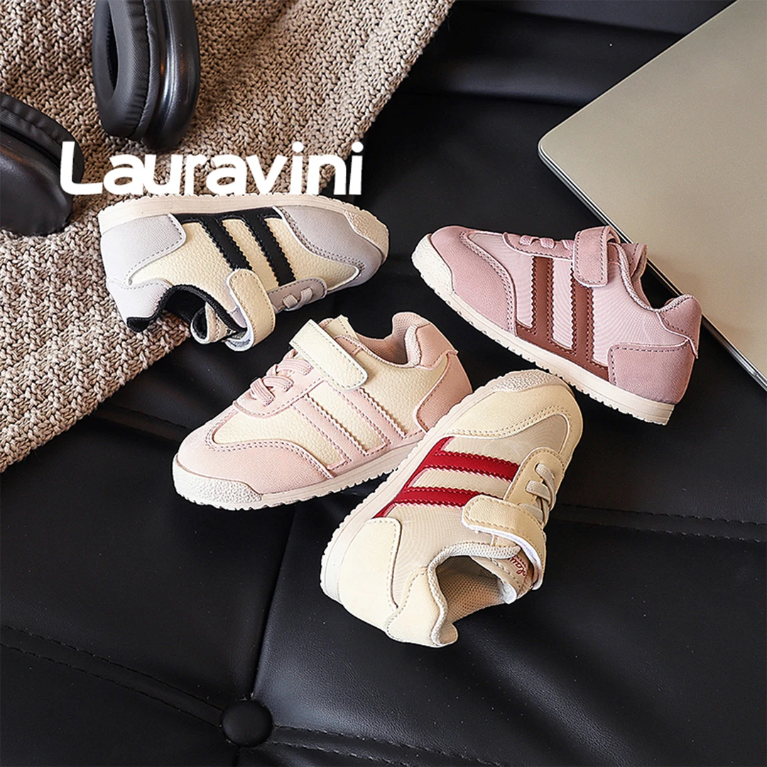 星妈专属儿童女宝宝鞋防滑秋季新款皮面软底德训鞋女童阿甘鞋558