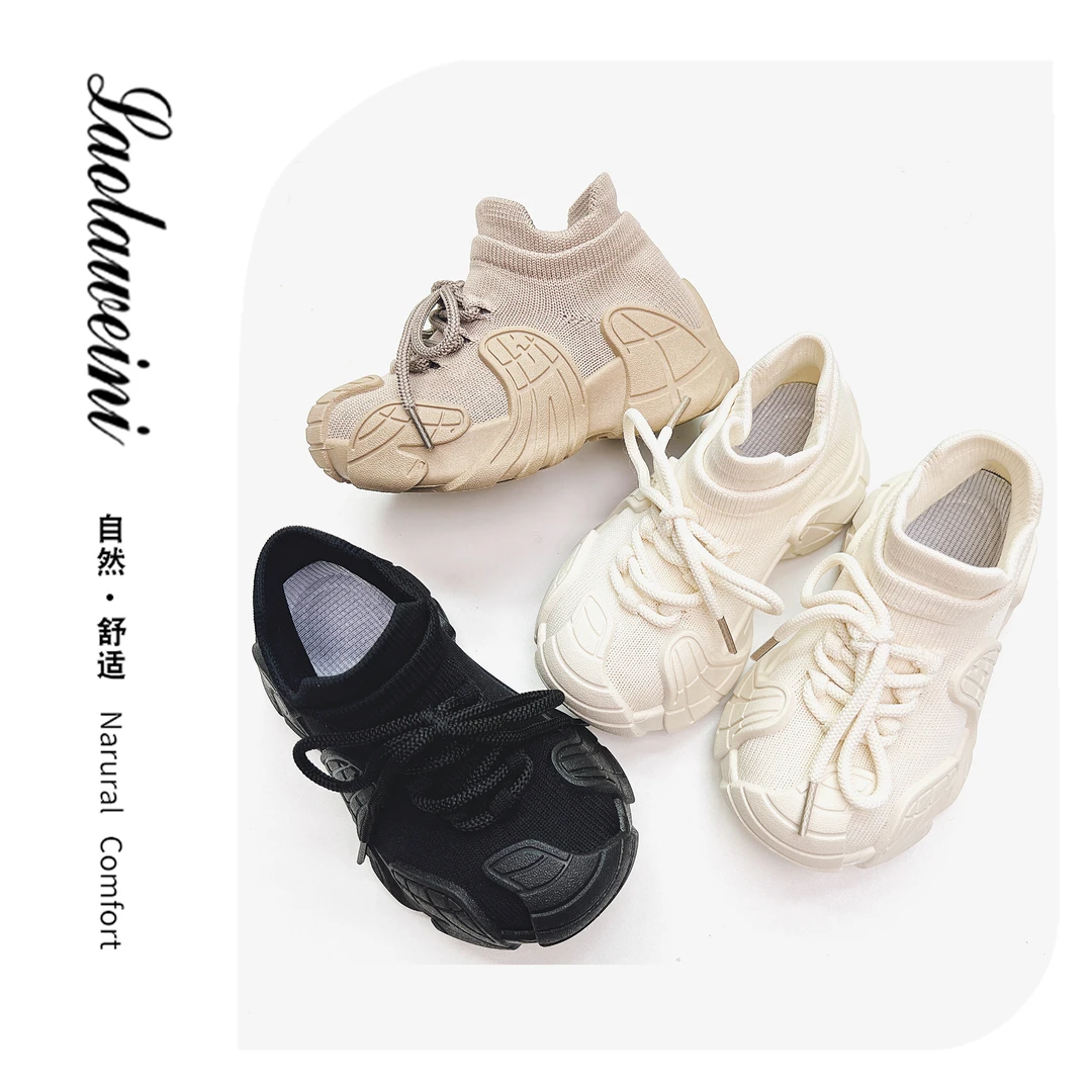 童鞋椰子鞋透气镂空劳拉维尼品牌2024秋季新款防滑耐磨飞织运动鞋
