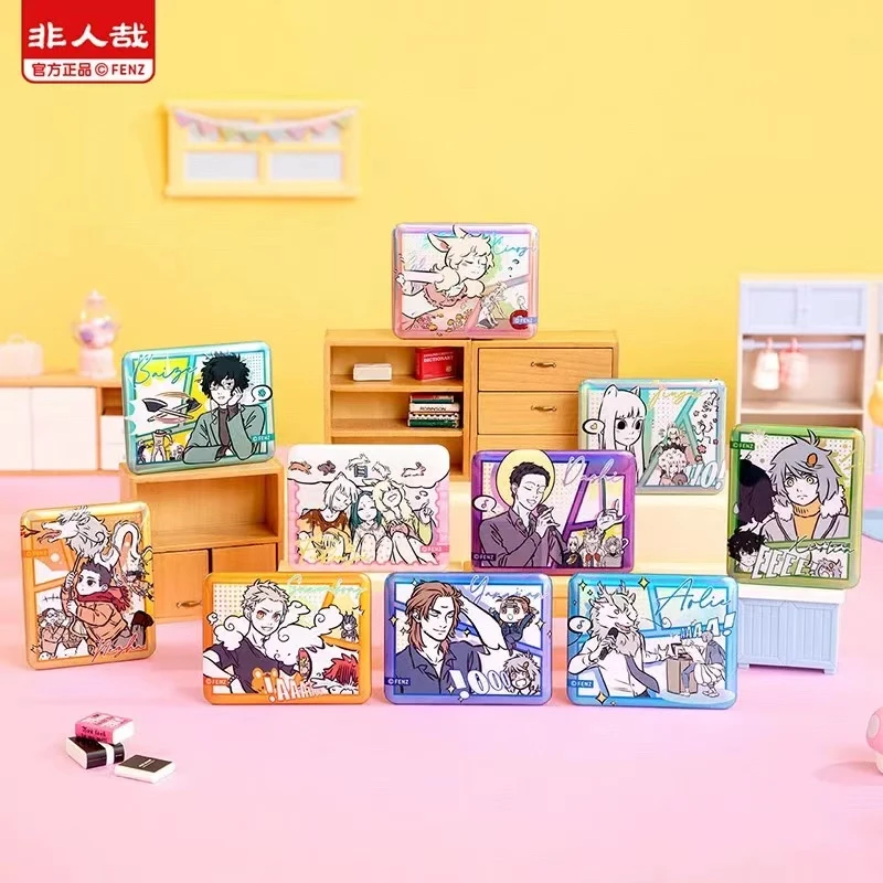 非人哉《悠闲时光》系列  素面镭射长方形吧唧   徽章盲盒