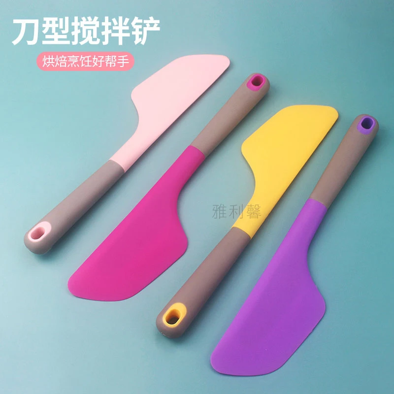 大号硅胶刮刀烘培涂抹铲刀奶油蛋糕抹刀刮板烘焙搅拌铲彩色